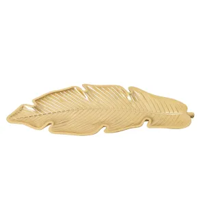 Gold Leaf Wood Tabletop Serving Storage Tray
