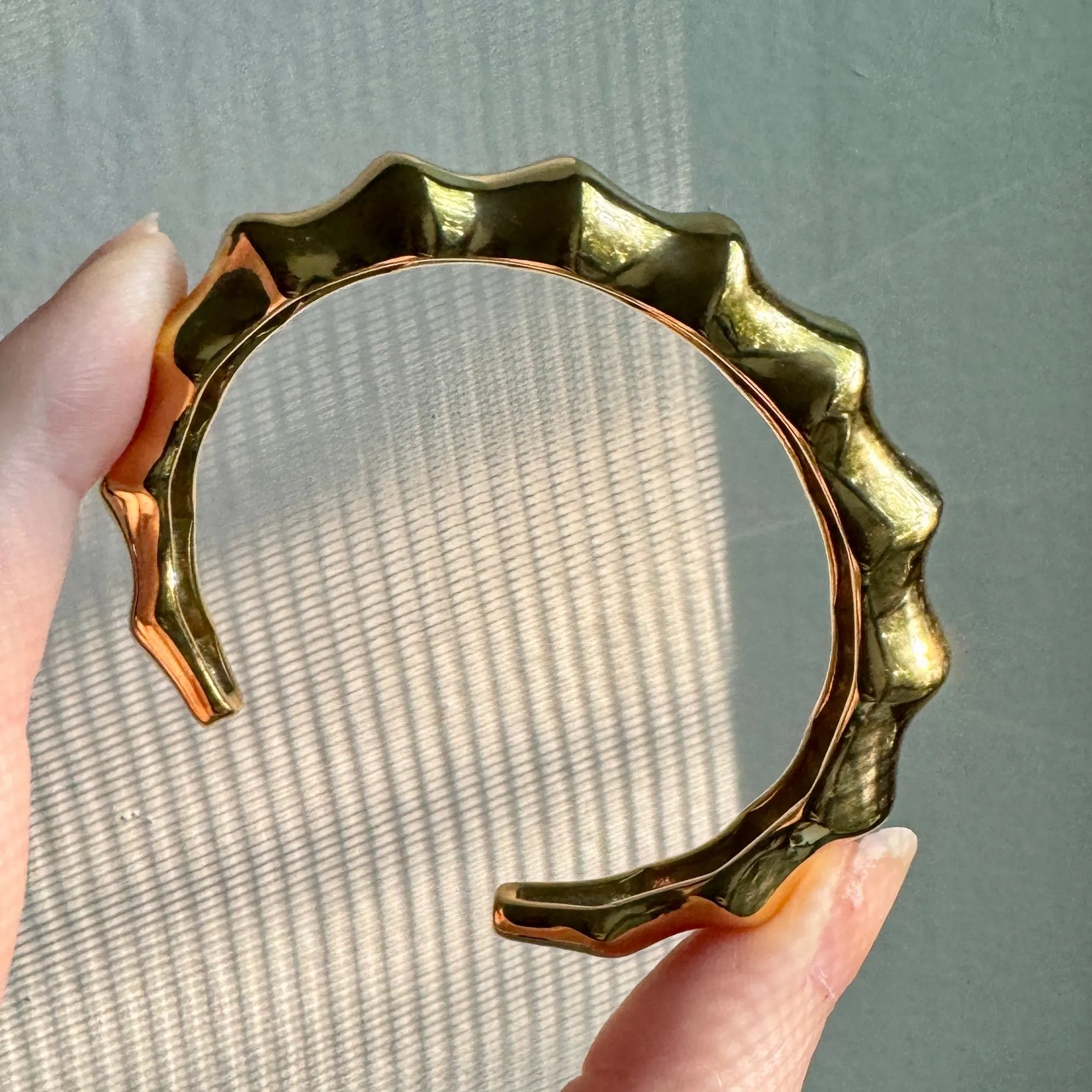 Gold Plate Croissant Cuff