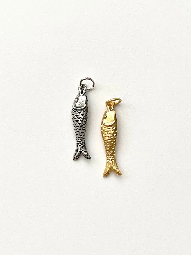 Goldfish, Silver Goldfish Charm, Fish Charm, Nautical Charm, Silver Charm, Beach Charm, Fish Jewelry, Beach Jewelry, Ocean Charms, Fishing
