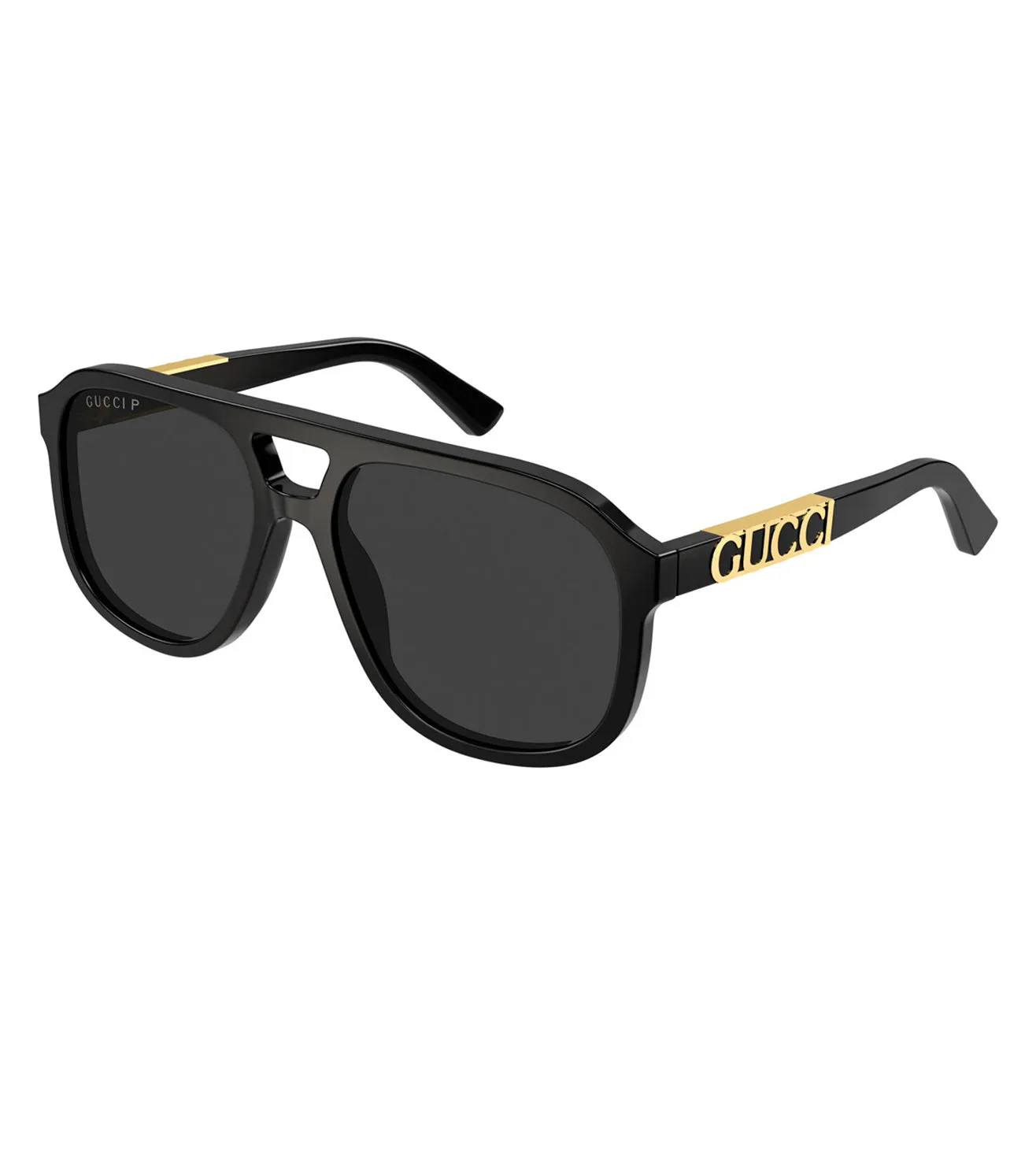 Gucci Unisex Grey Aviator Sunglasses