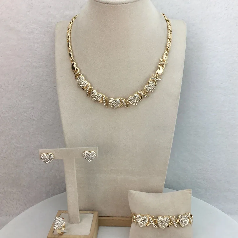 Heart Jewelry Hugs and Kisses Jewelry XOXO Jewelry African Fashion Jewelry for Women