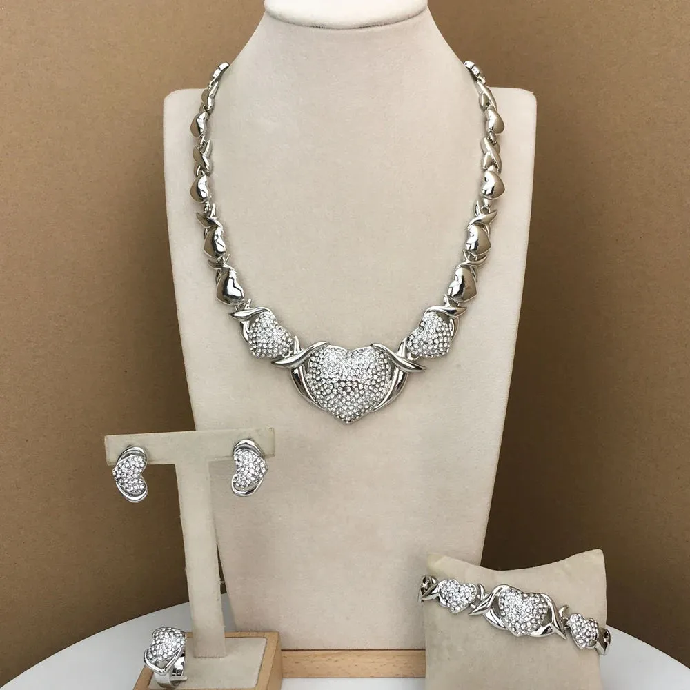 Heart Jewelry Hugs and Kisses Jewelry XOXO Jewelry African Fashion Jewelry for Women