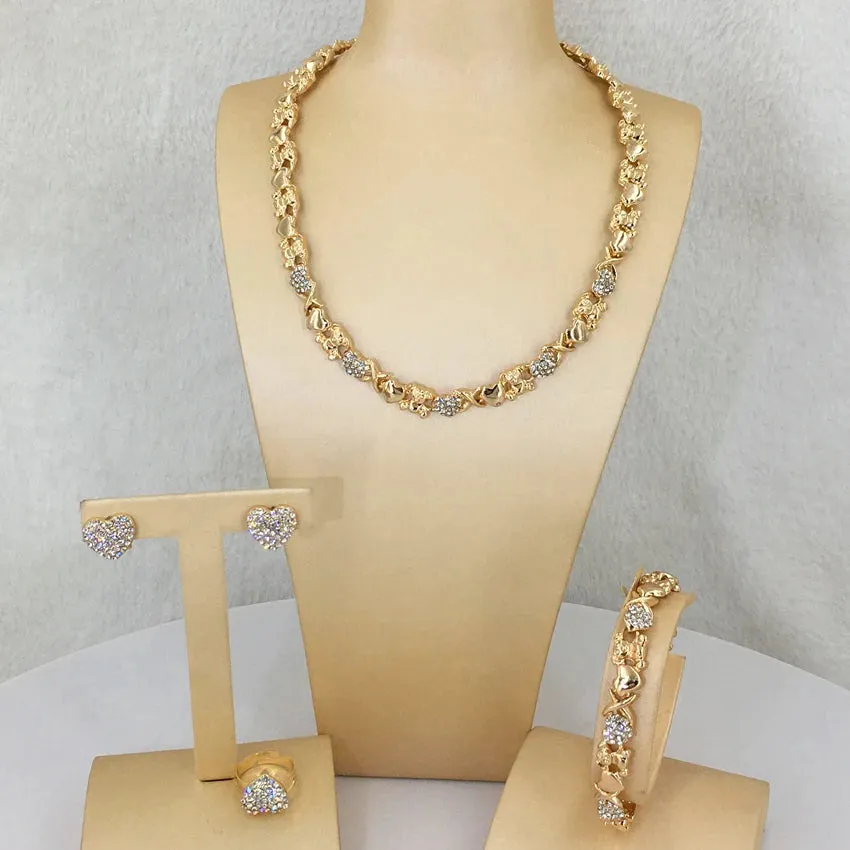 Heart Jewelry Hugs and Kisses Jewelry XOXO Jewelry African Fashion Jewelry for Women