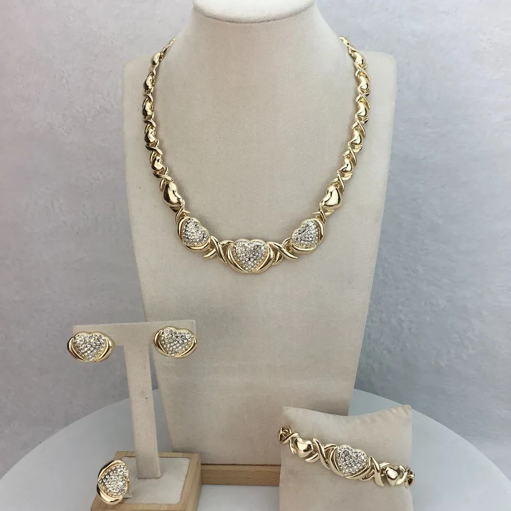 Heart Jewelry Hugs and Kisses Jewelry XOXO Jewelry African Fashion Jewelry for Women