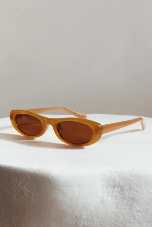 Live Loud Oval Sunglasses Brown