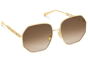 Louis Vuitton My Lv Chain Round Sunglasses Gold