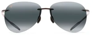 Maui Jim Sugar Beach Rimless Gloss Black Polarized Sunglasses