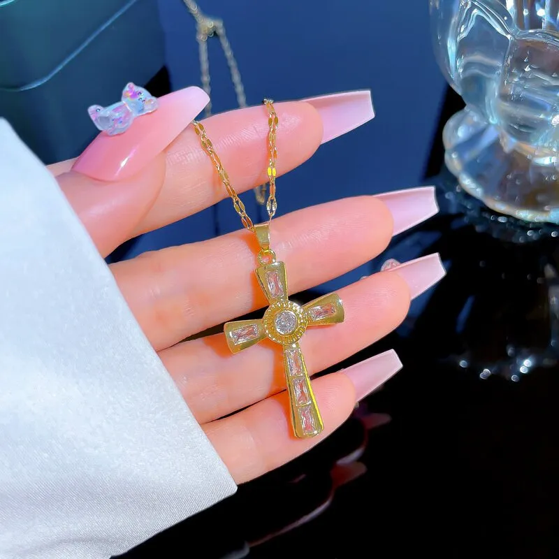 Necklaces Vintage Cross Pendants Chain Choker Jewellery Fashion Necklace For Women