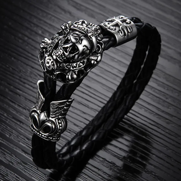 New Arribal Rope Bracelet Men Bangle Stainless Steel Men's Bracelet Jewelry Wrap Wristband For Men