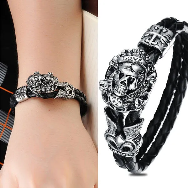 New Arribal Rope Bracelet Men Bangle Stainless Steel Men's Bracelet Jewelry Wrap Wristband For Men