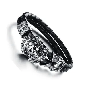 New Arribal Rope Bracelet Men Bangle Stainless Steel Men's Bracelet Jewelry Wrap Wristband For Men