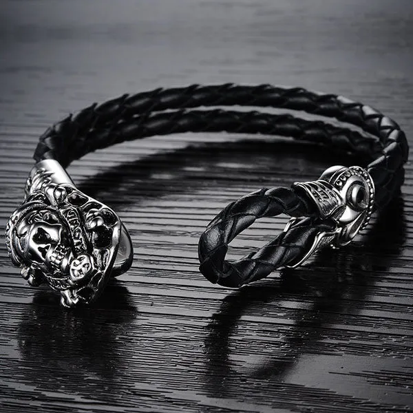 New Arribal Rope Bracelet Men Bangle Stainless Steel Men's Bracelet Jewelry Wrap Wristband For Men