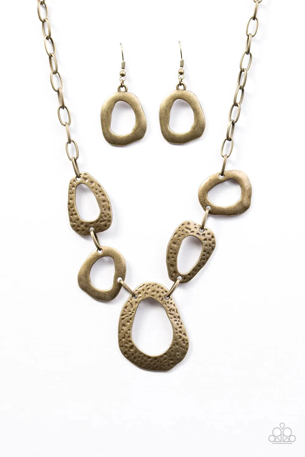 Paparazzi Necklace ~ Very CAVE-alier - Brass