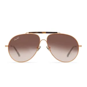 PATRICIA NASH - GLORIA   BRUSHED GOLD   BROWN GRADIENT SUNGLASSES