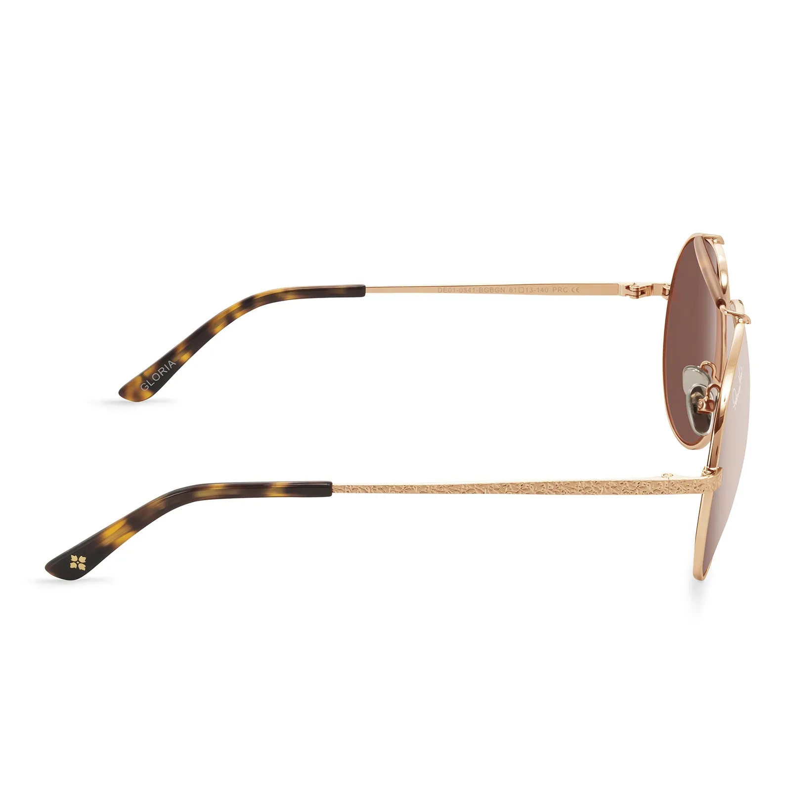 PATRICIA NASH - GLORIA   BRUSHED GOLD   BROWN GRADIENT SUNGLASSES
