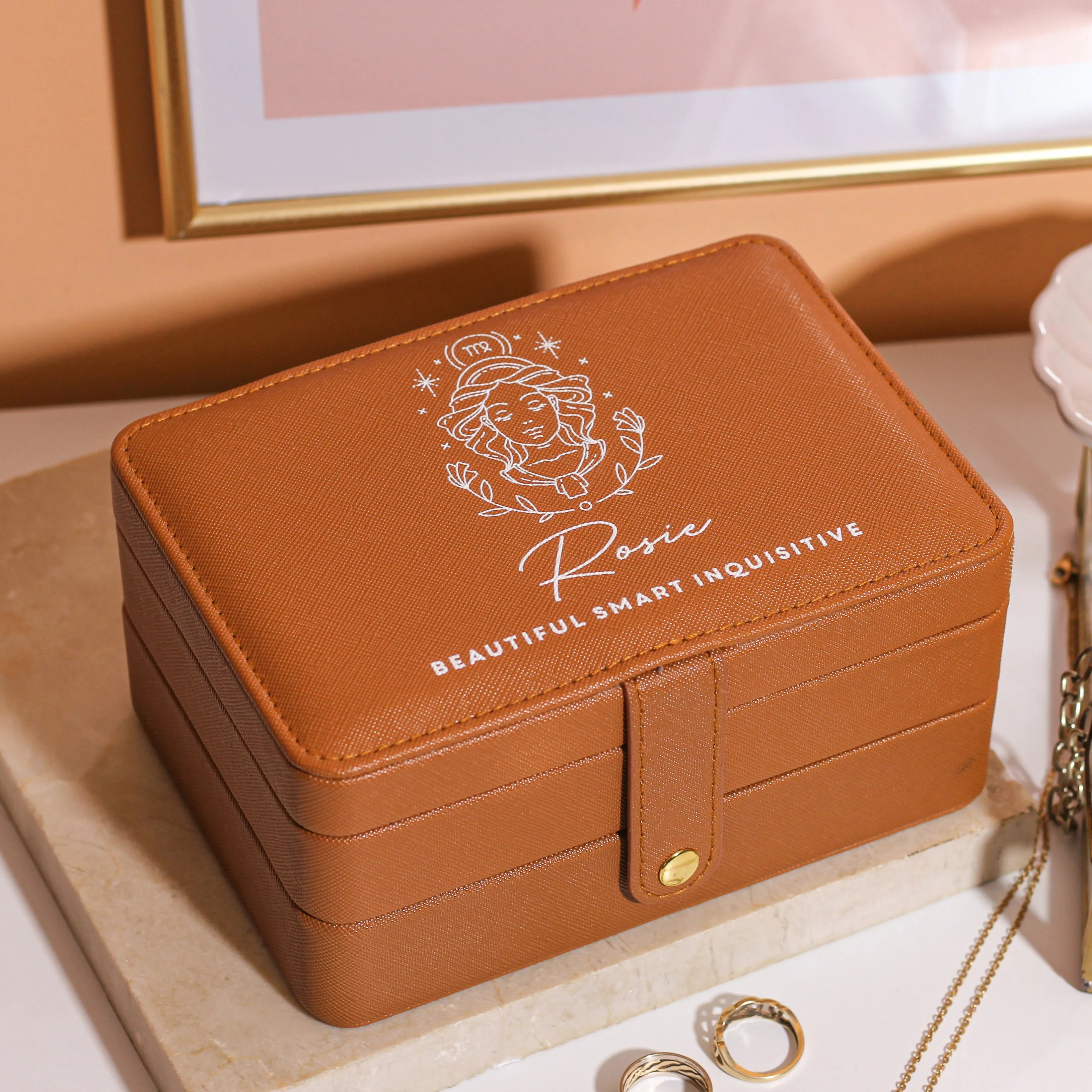 Personalised Gold Star Sign Jewellery Box