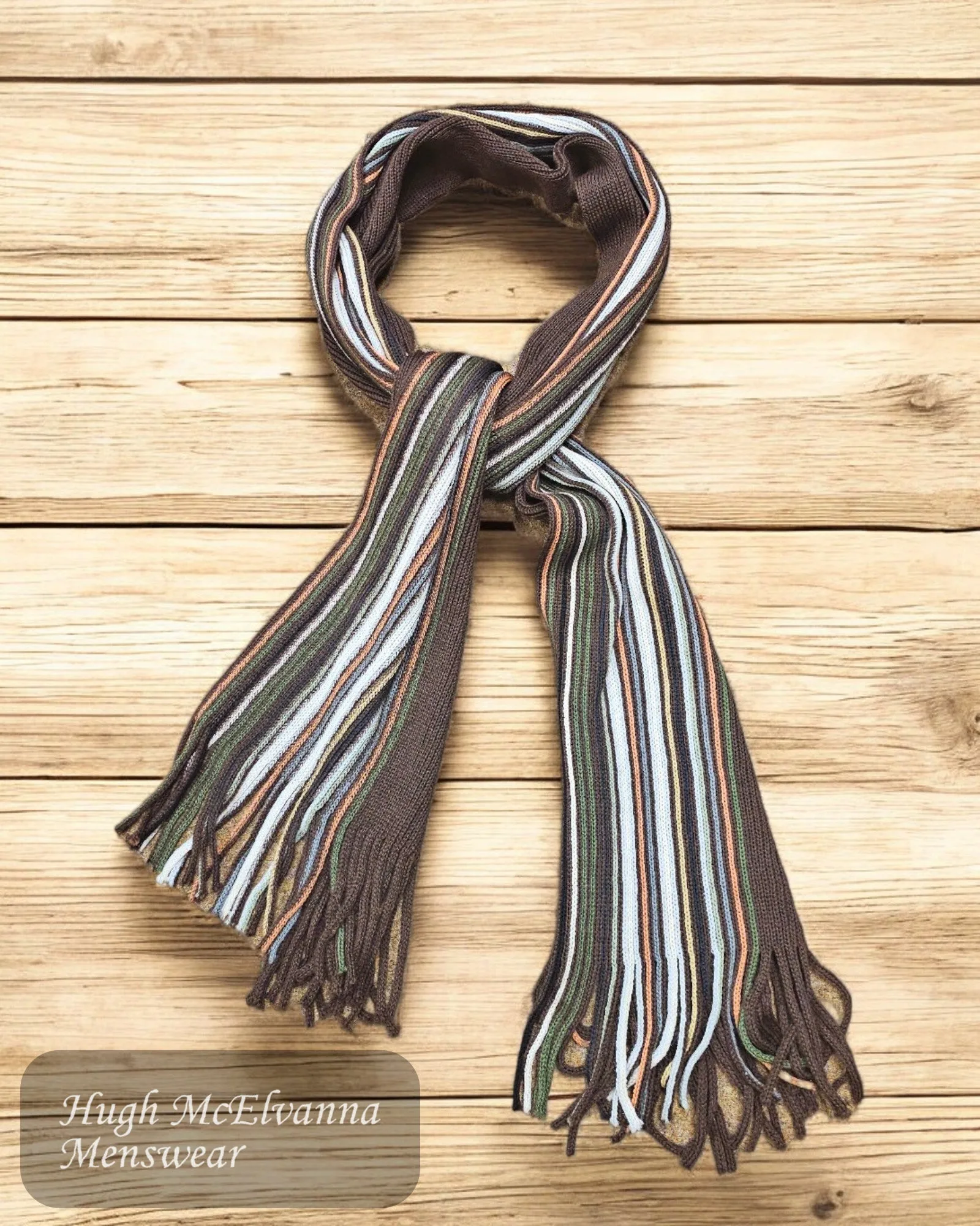 PETER Brown Wool Scarf
