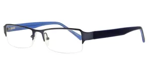 PZ 8736 ST - Half Rimmed Clear Lens Stainless Steel Sunglasses