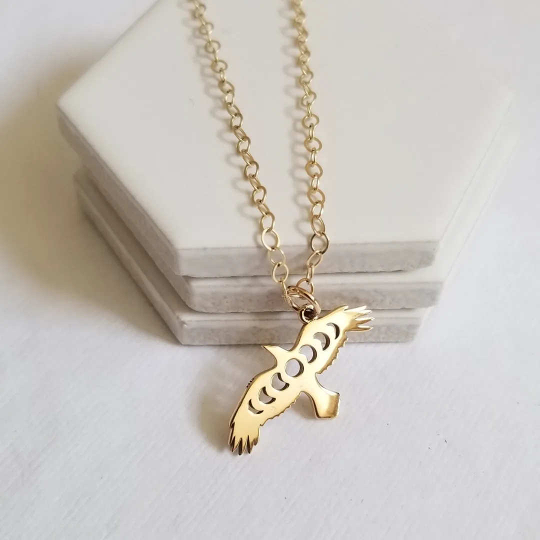 Raven Charm Necklace, Bird Jewelry, Transformational Jewelry, Inspirational Gift