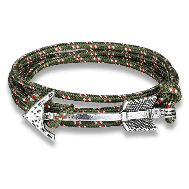 Retro Bronze Arrow Leather Bracelet