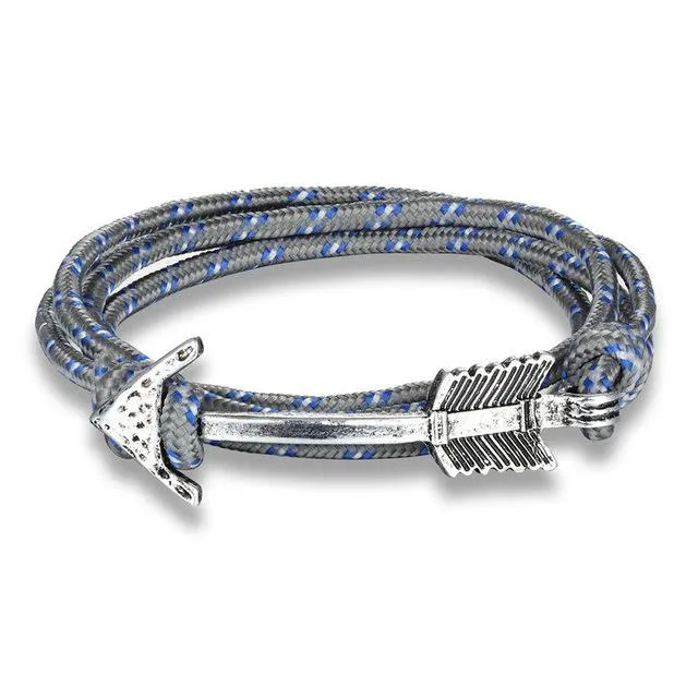 Retro Bronze Arrow Leather Bracelet