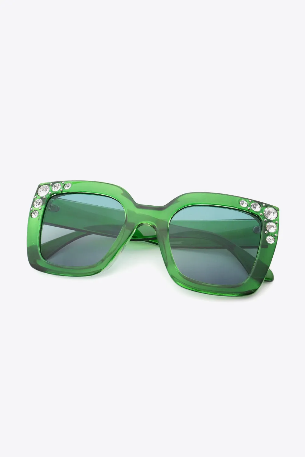 RHINESTONE CHIC WAYFARER SUNGLASSES