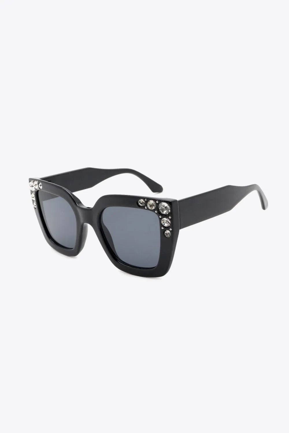 RHINESTONE CHIC WAYFARER SUNGLASSES