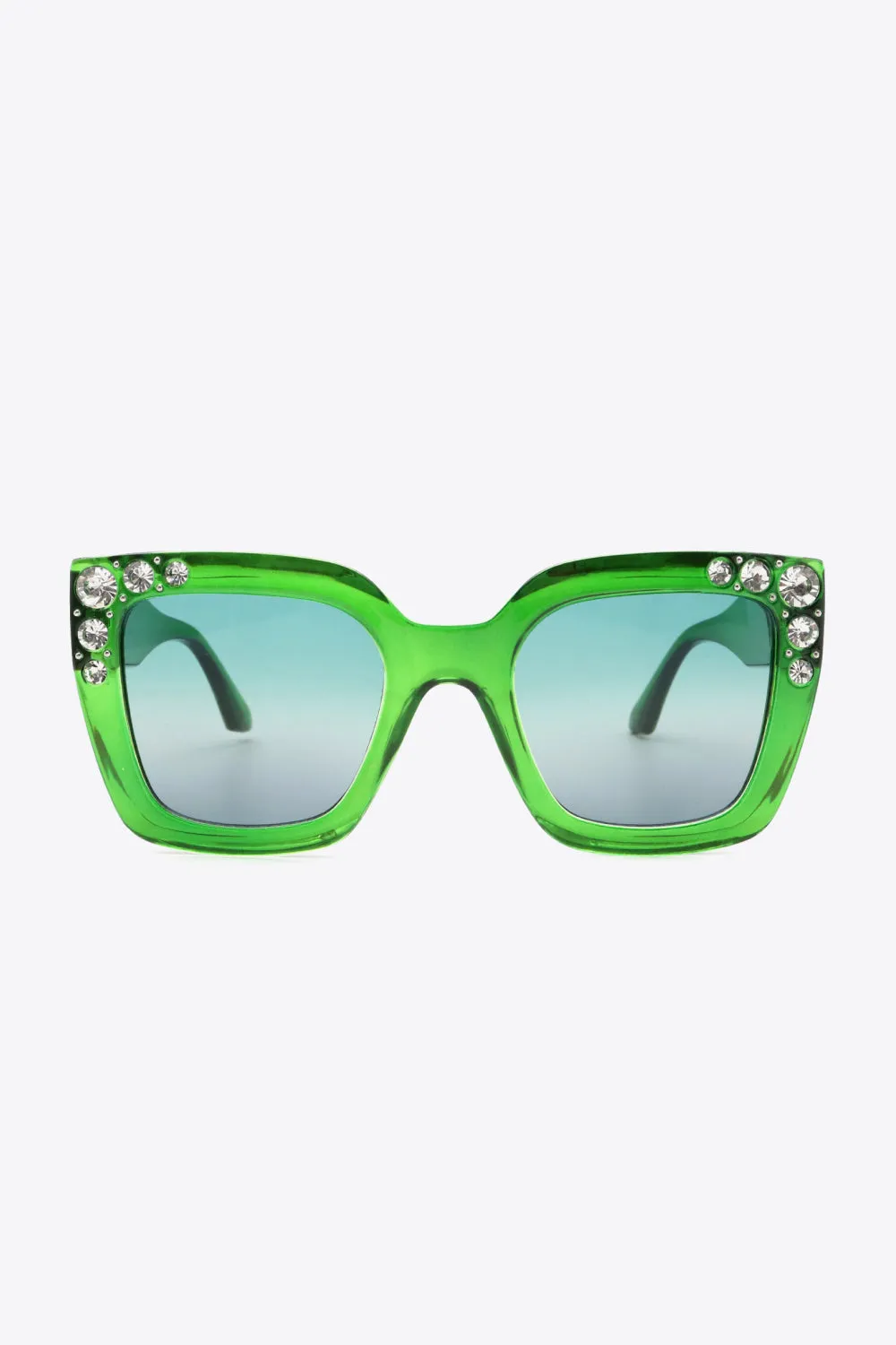 RHINESTONE CHIC WAYFARER SUNGLASSES