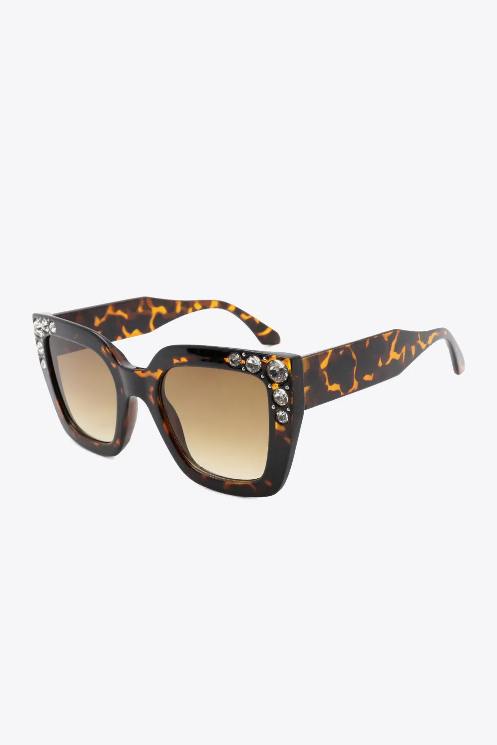 RHINESTONE CHIC WAYFARER SUNGLASSES