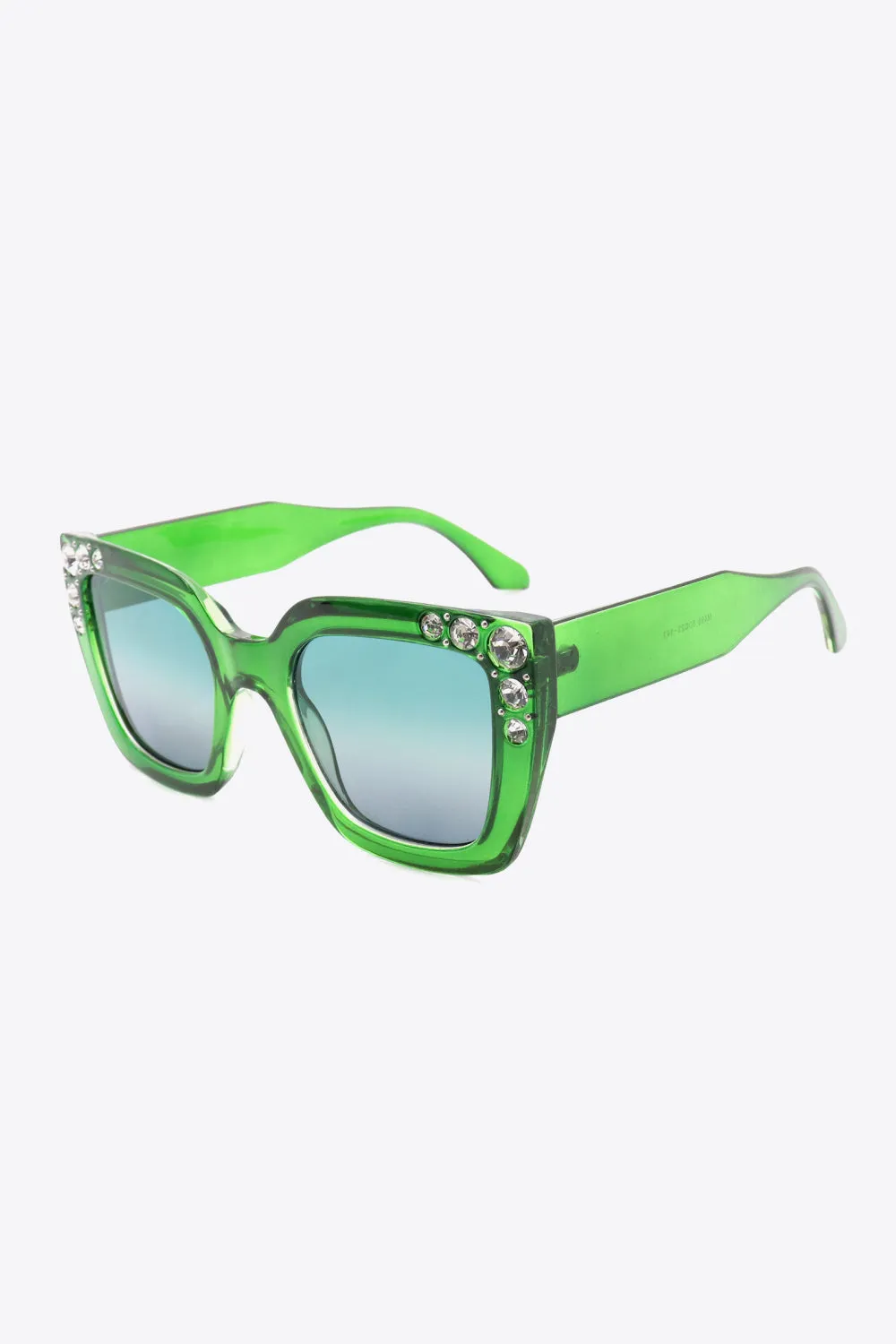 RHINESTONE CHIC WAYFARER SUNGLASSES