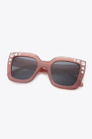 RHINESTONE CHIC WAYFARER SUNGLASSES