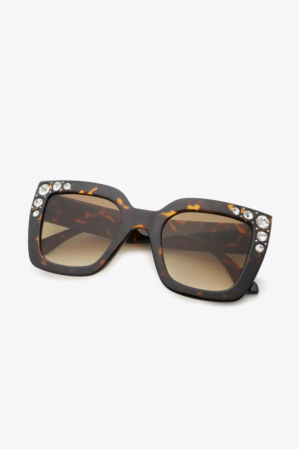 RHINESTONE CHIC WAYFARER SUNGLASSES