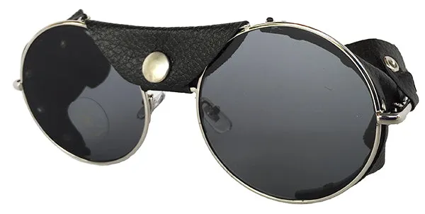 Road Vision Round Flat Lens Motorcycle Sunglasses Steampunk Cycling