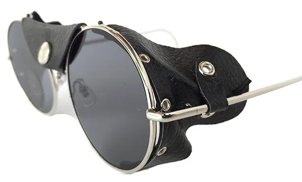 Road Vision Round Flat Lens Motorcycle Sunglasses Steampunk Cycling