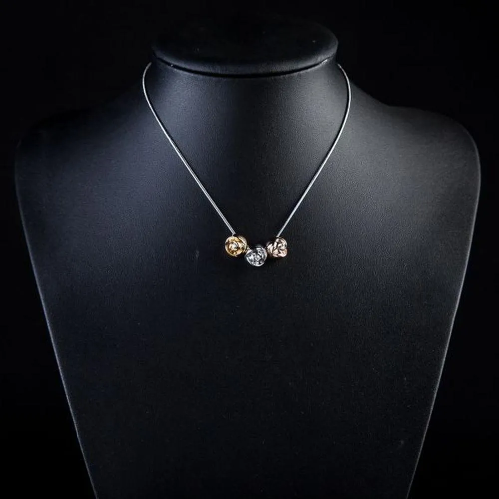 Row of Roses Medal Color Necklace