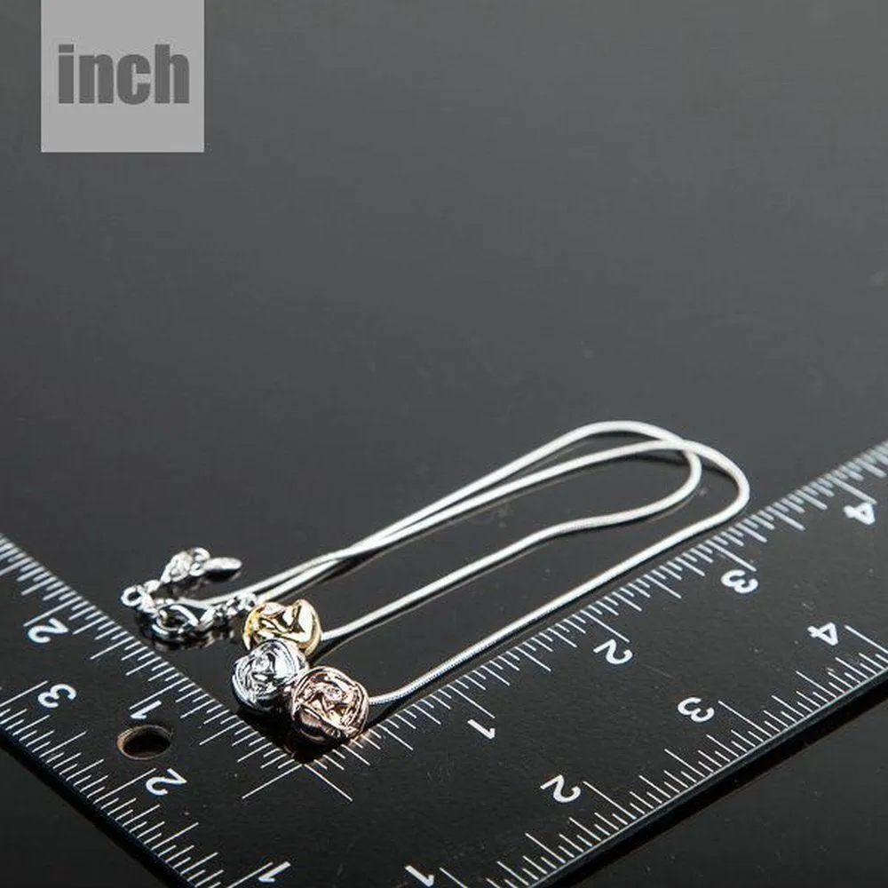 Row of Roses Medal Color Necklace