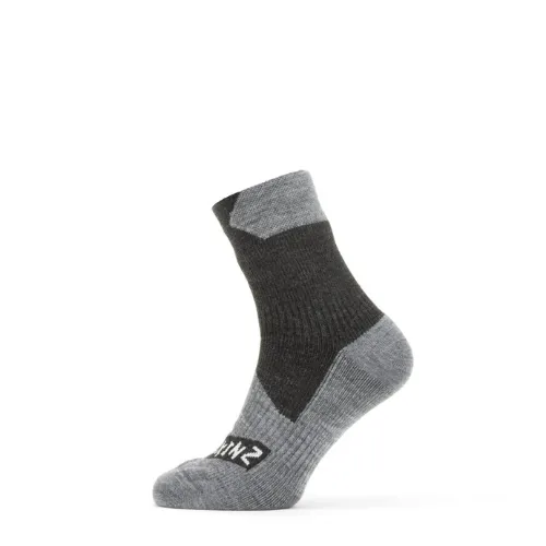 Sealskinz | Bircham | Waterproof All Weather Ankle Length Socks | Black/Grey Marl