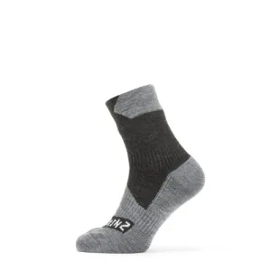 Sealskinz | Bircham | Waterproof All Weather Ankle Length Socks | Black/Grey Marl