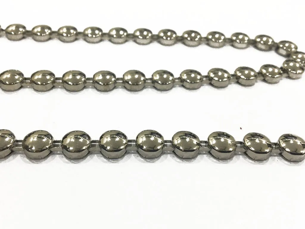 Silver Circular Metal Chains (8 mm) (Wholesale)