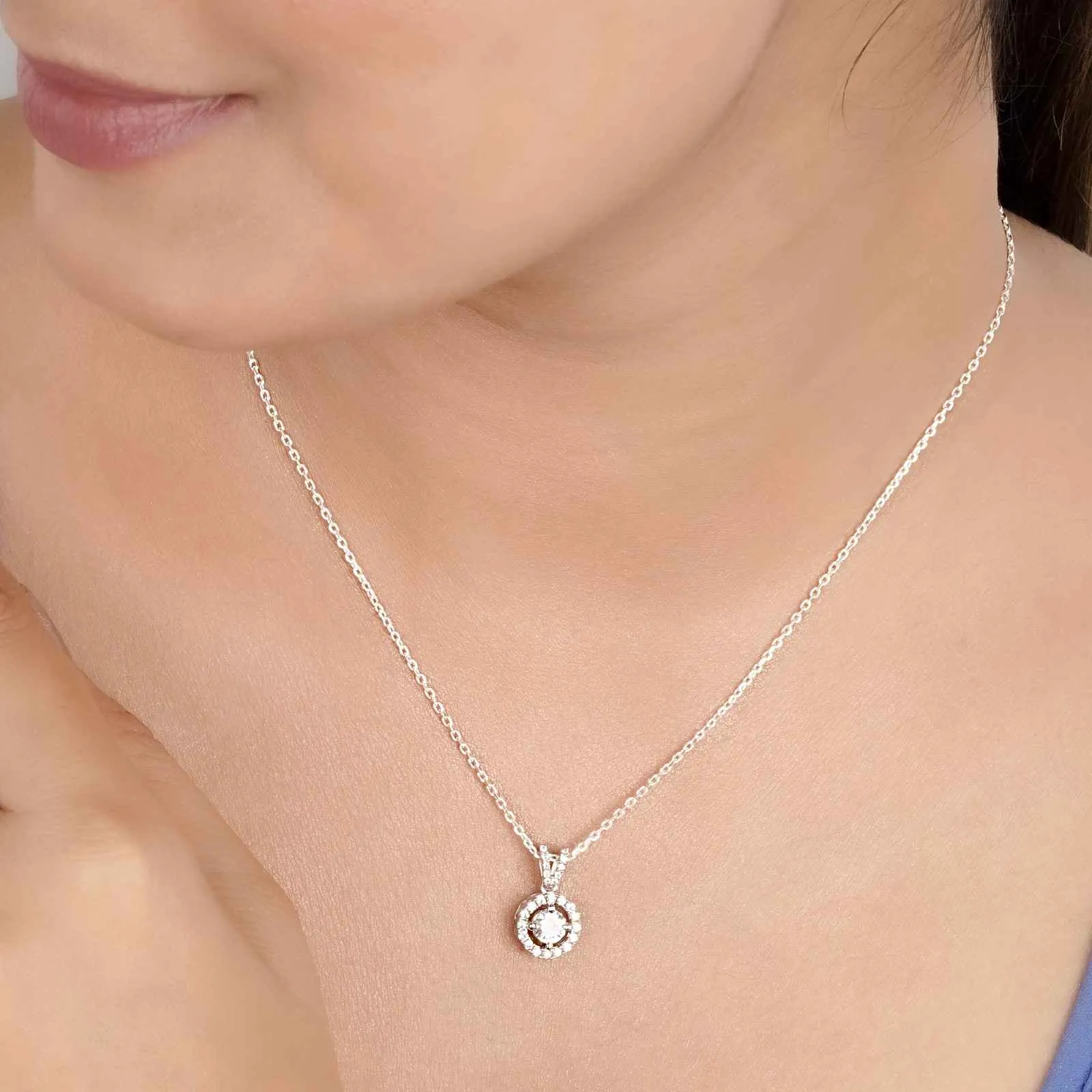 Silver Graceful Compass Pendant