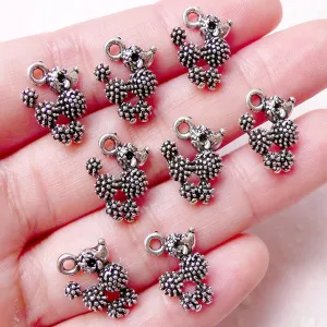 Small Poodle Charms Dog Charm Pet Charm (8pcs / 11mm x 15mm / Tibetan Silver) Puppy Doggy Animal Charm Bracelet Earphone Jack Charm CHM1490