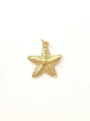 Starfish Charm, Beach Charm, Beach Jewelry, Summer Jewelry, Gold Starfish, Nautical Charm, Sea Creature Charm, Ocean Charm, Gold Starfish