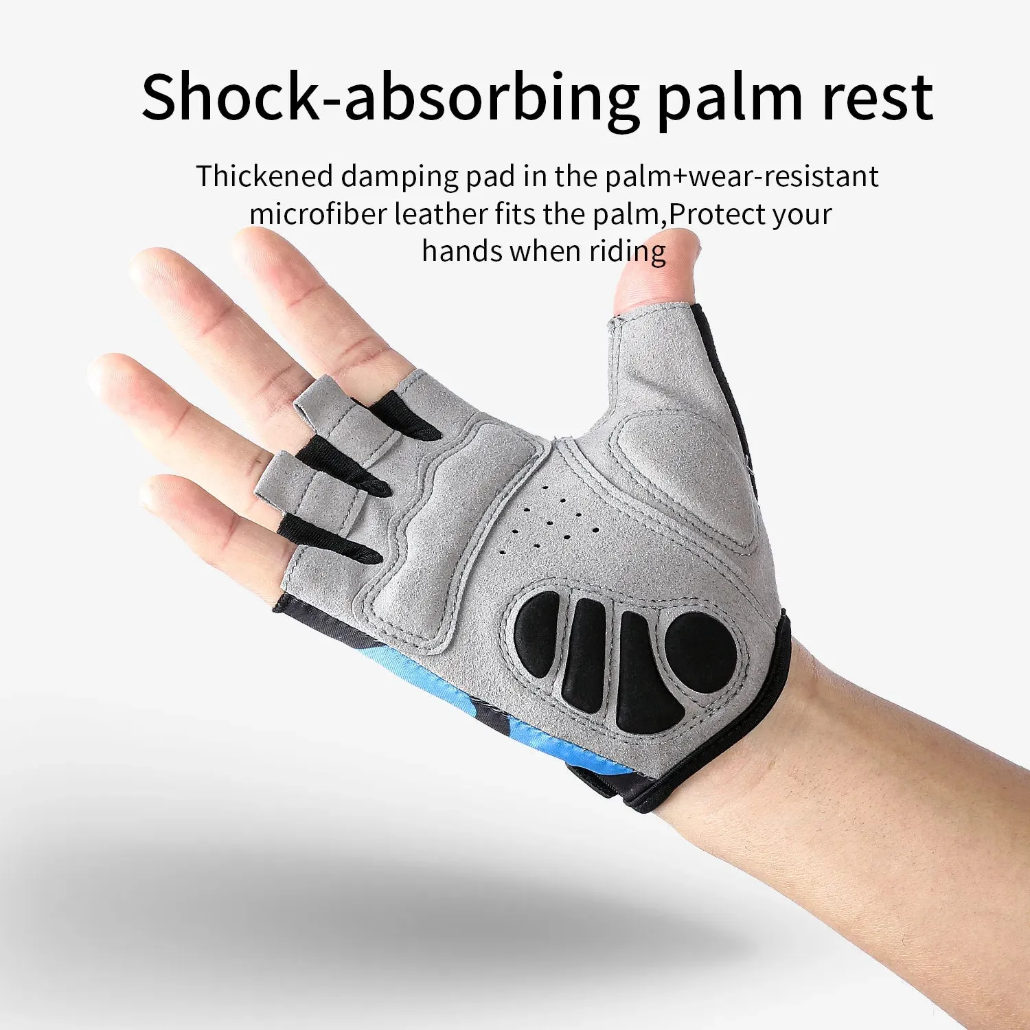 Summer Half Finger Professional Cycling Gloves Nonslip Shockproof Pads Wear Resistant MTB Hiking Bike Motorcycle Gloves Men