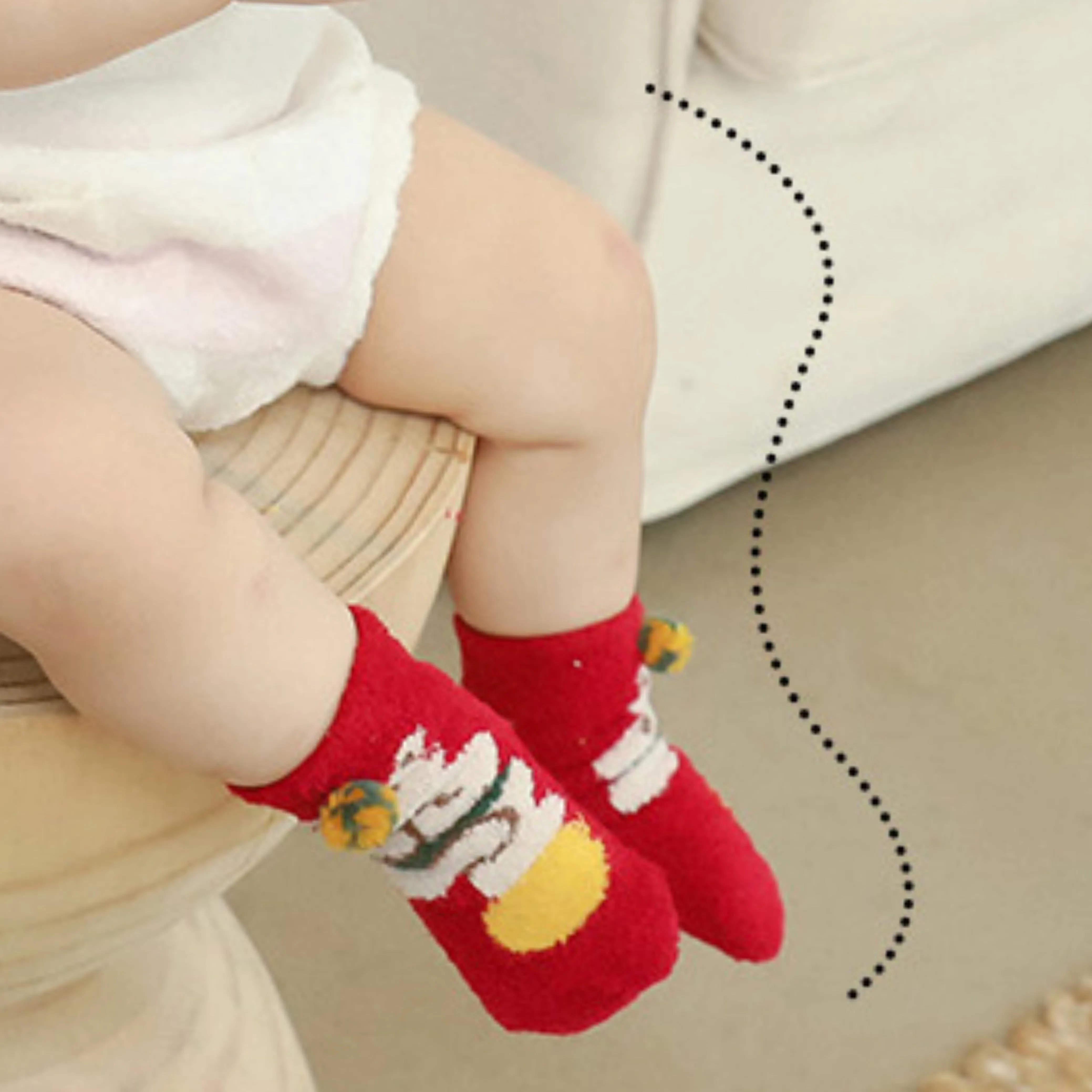 Sweetnana Cozy Ankle Crew Socks for Toddlers, Super Soft Thickened Winter Socks, Ideal for Cold Weather Comfort