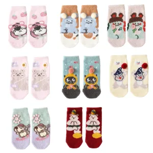 Sweetnana Cozy Ankle Crew Socks for Toddlers, Super Soft Thickened Winter Socks, Ideal for Cold Weather Comfort