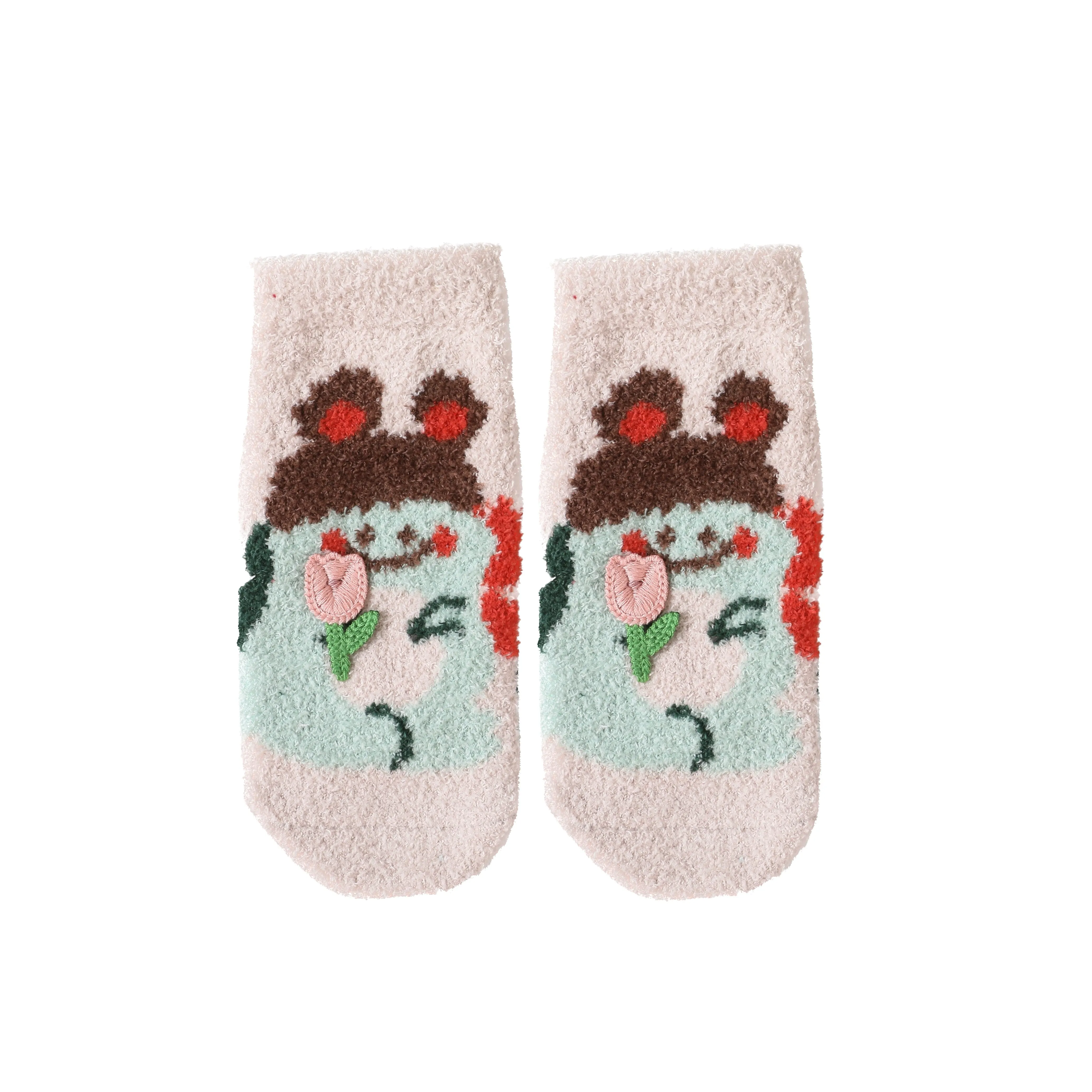 Sweetnana Cozy Ankle Crew Socks for Toddlers, Super Soft Thickened Winter Socks, Ideal for Cold Weather Comfort