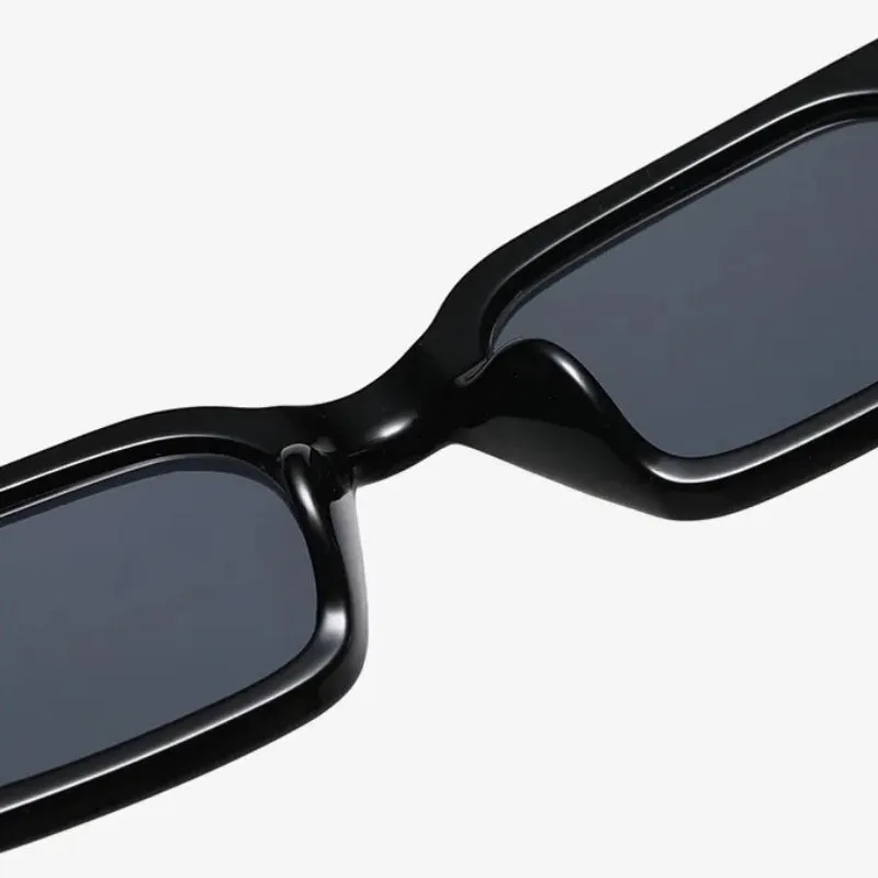 Women's Vintage Small Rectangle Frame Sunglasses with UV Protection