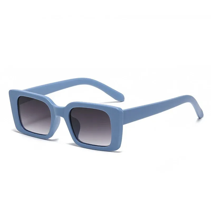 Women's Vintage Small Rectangle Frame Sunglasses with UV Protection